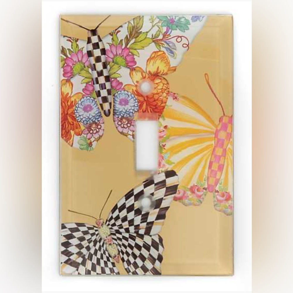 Colorful Butterfly Light Switch Cover mackenzie Childs